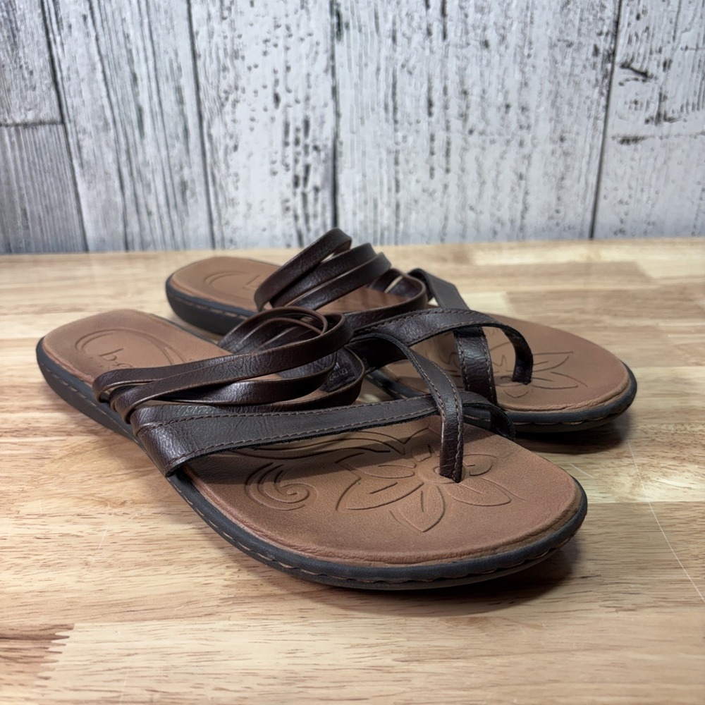 Women's b.o.c.‎ Brown Alisha Strappy Flip Flop Thong Sandals Size 10 M